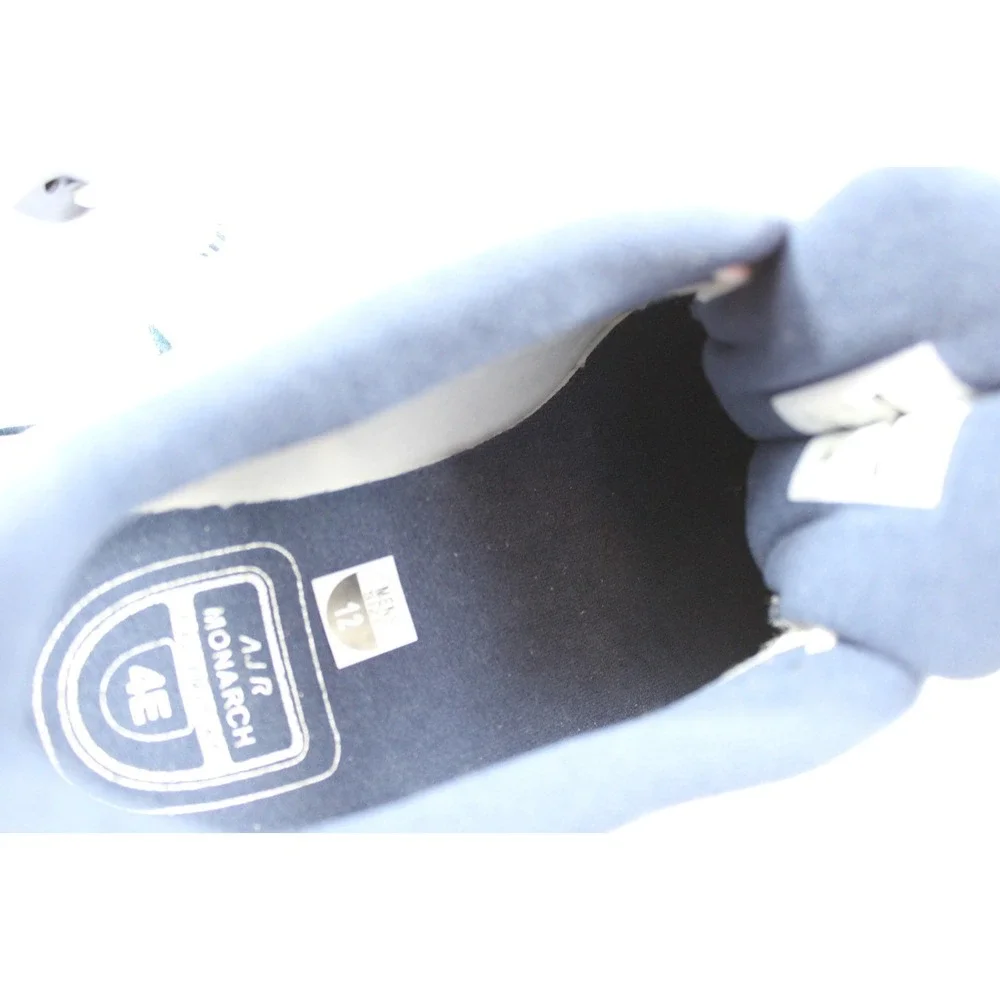 Nike Air Monarch IV Mens Training Shoes Sneakers Size 12 4E White Navy